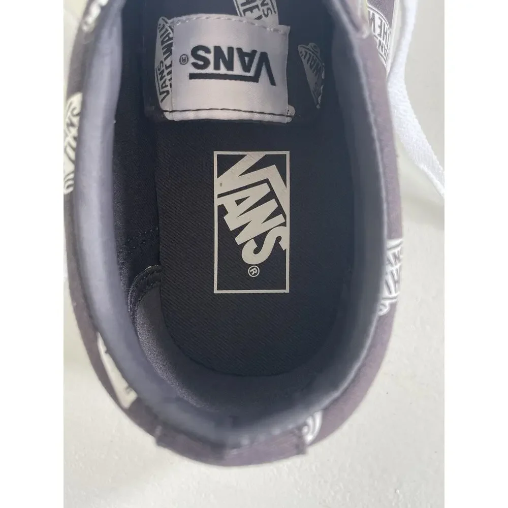 VANS EUC Off The Wall Ward Logo Shoes Mens Sz 8.5 Gray 500714 Canvas Skate Rare